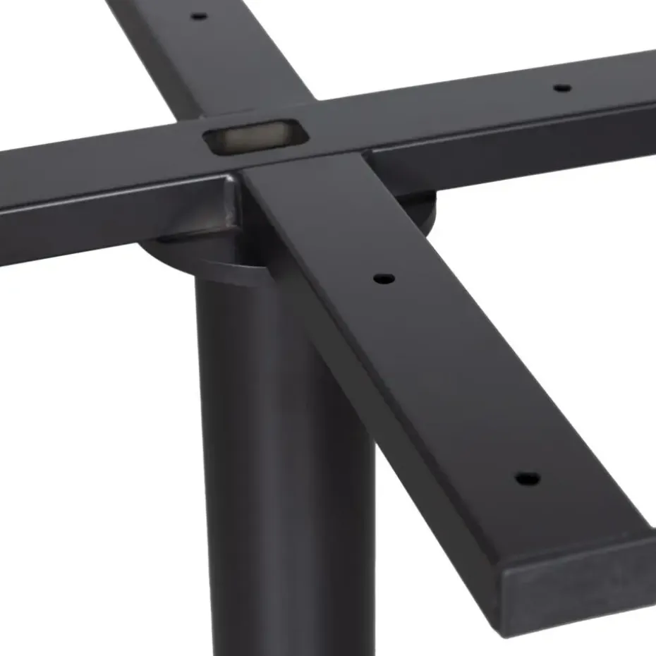 WOOOD Bistro Ronde Buisvoet - Metaal - Zwart - 72x54x54