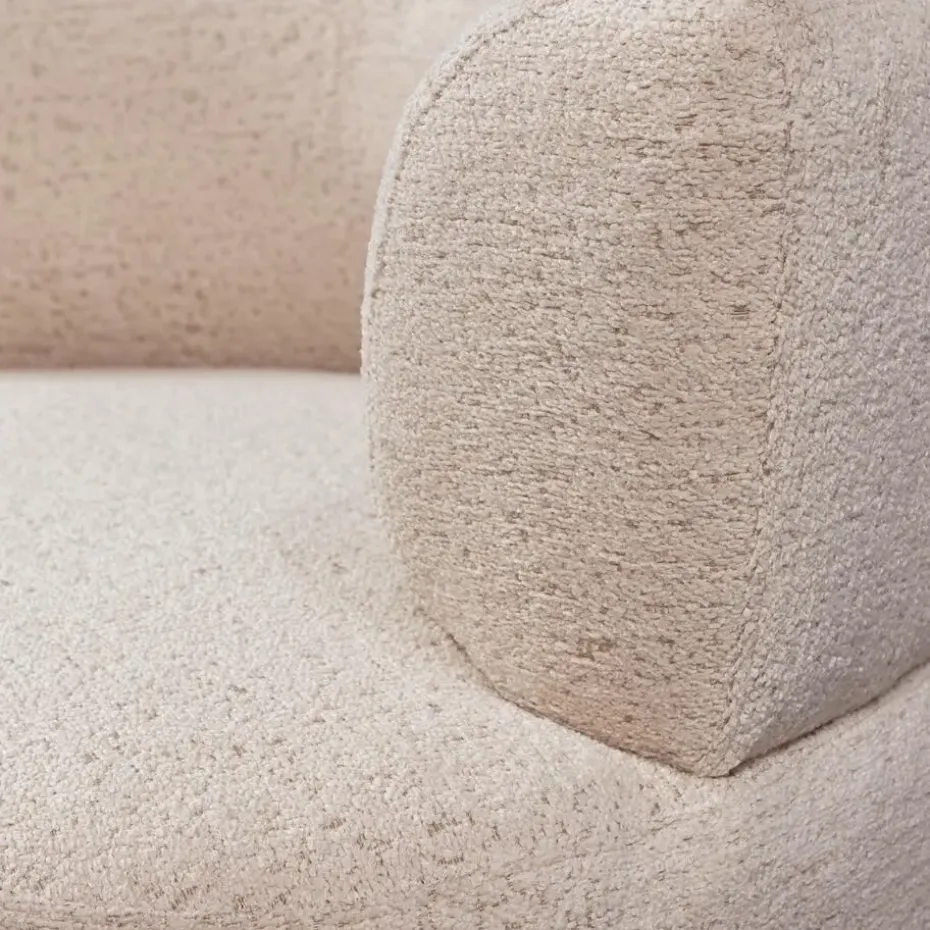 WOOOD Boris Fauteuil - Polyester - Warm Zand - 70x103x80