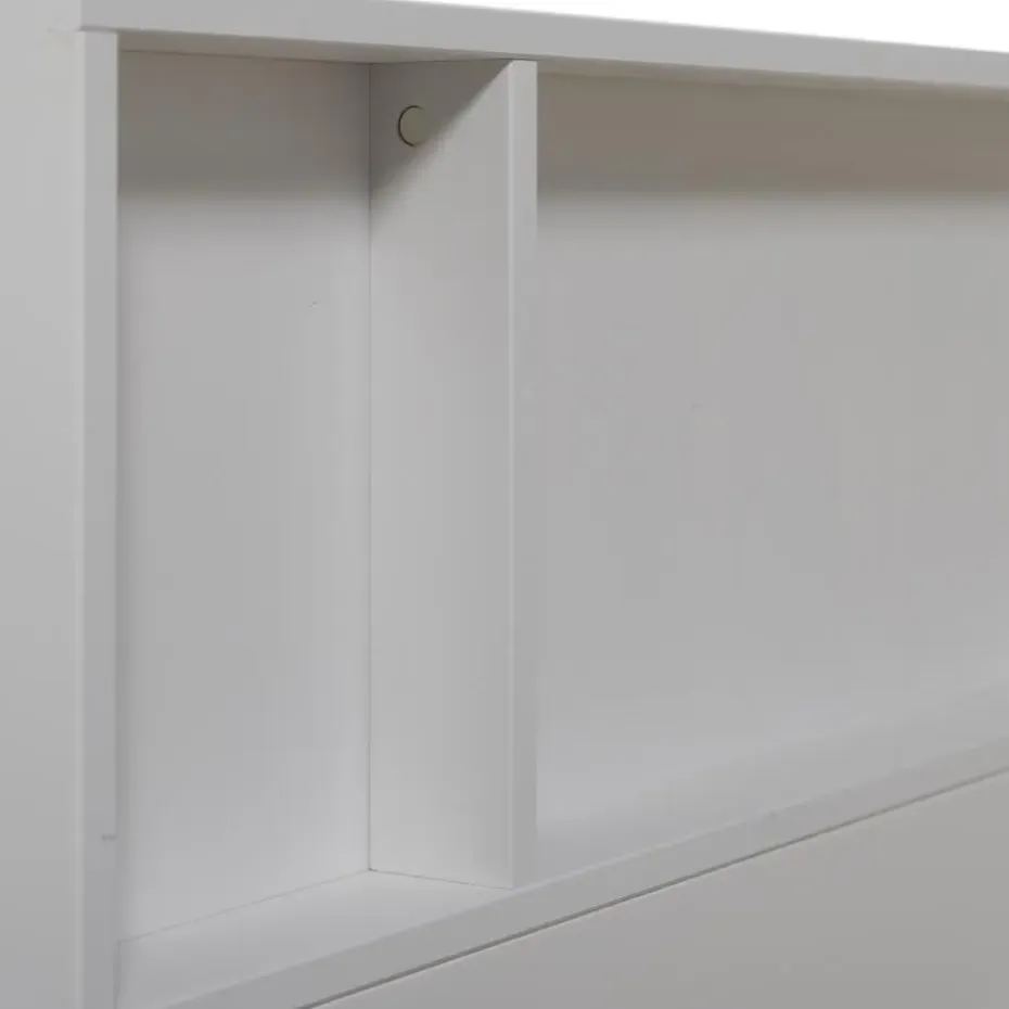 WOOOD Carter Bed - Grenenhout - Wit - 90x200