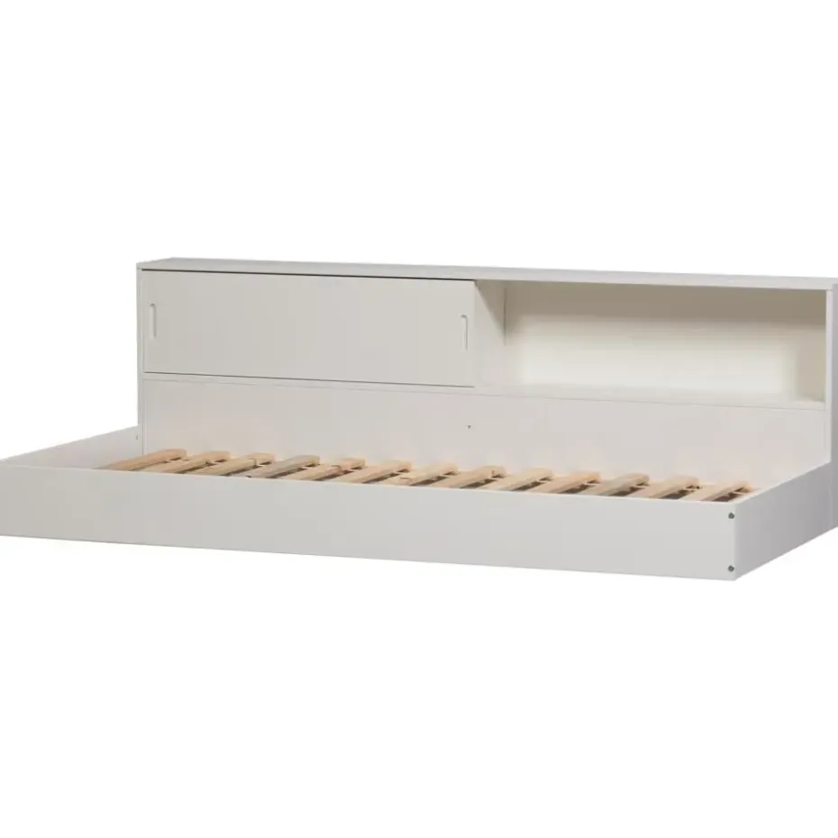 WOOOD Carter Bed - Grenenhout - Wit - 90x200