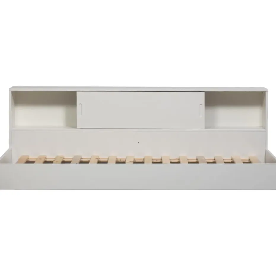 WOOOD Carter Bed - Grenenhout - Wit - 90x200