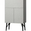 WOOOD Carved Drankkast - Hout - Mist - 146x90x46