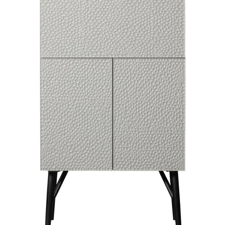 WOOOD Carved Drankkast - Hout - Mist - 146x90x46
