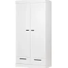 WOOOD Connect Kledingkast 2-Deurs met Lade - Grenen - Wit - 195x94x53