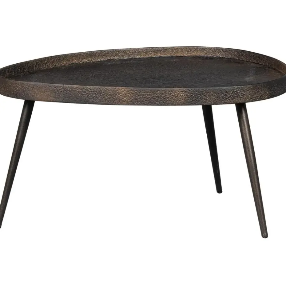 WOOOD Crude Bijzettafels - Zink - Antique Bronze - 39x71x52