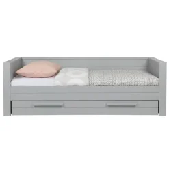 WOOOD Dennis Bed Incl. Lade/Lattenrol - Betongrijs - 53x219x95