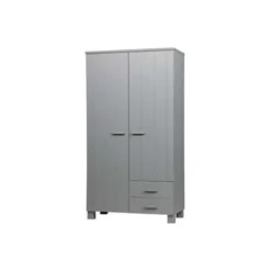 WOOOD Dennis Kast Met Laden - Grenen - Betongrijs - 202x111x55