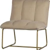 WOOOD Fie Fauteuil - Ribstof - Zand - 77x64x71