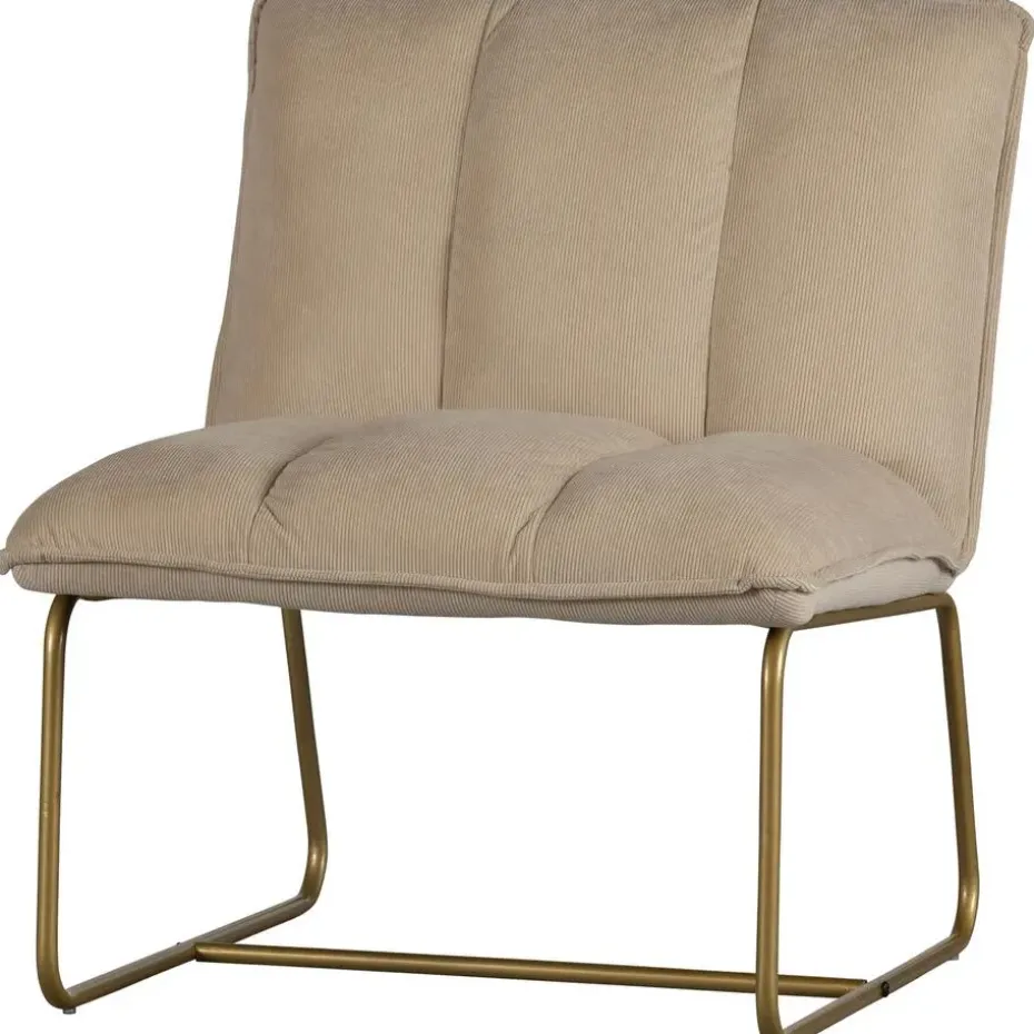 WOOOD Fie Fauteuil - Ribstof - Zand - 77x64x71