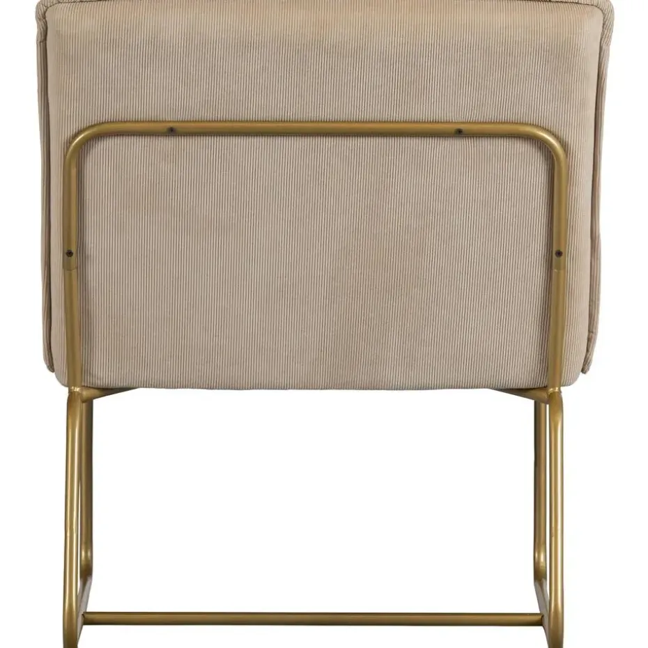 WOOOD Fie Fauteuil - Ribstof - Zand - 77x64x71