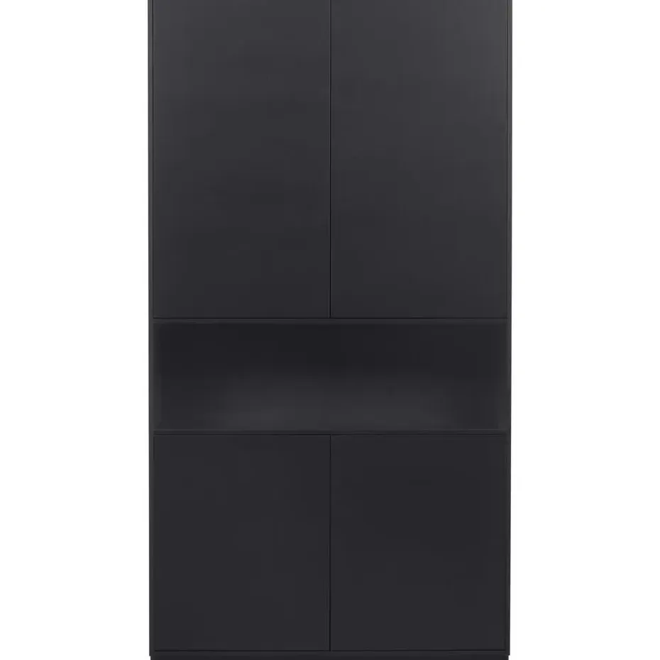 WOOOD Finca Opbergkast - Zwart - 210x110x40