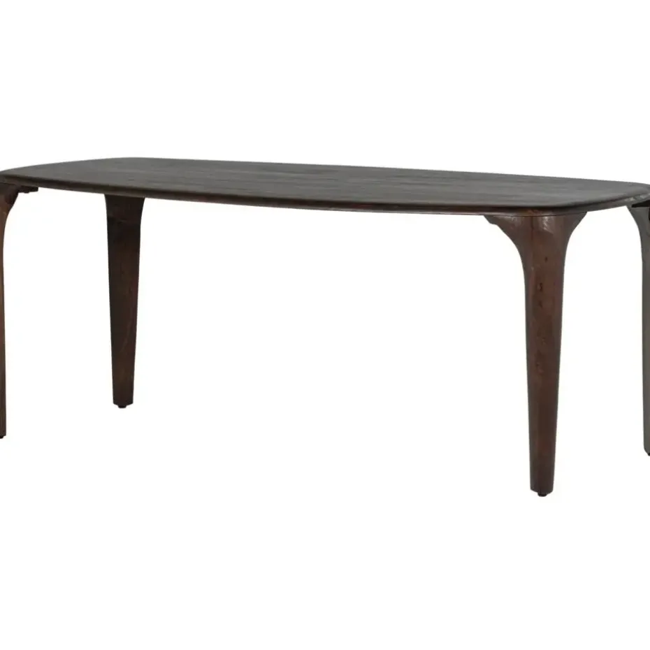 WOOOD Fiore Eettafel - Mango Hout - Walnoot - 76x190x95