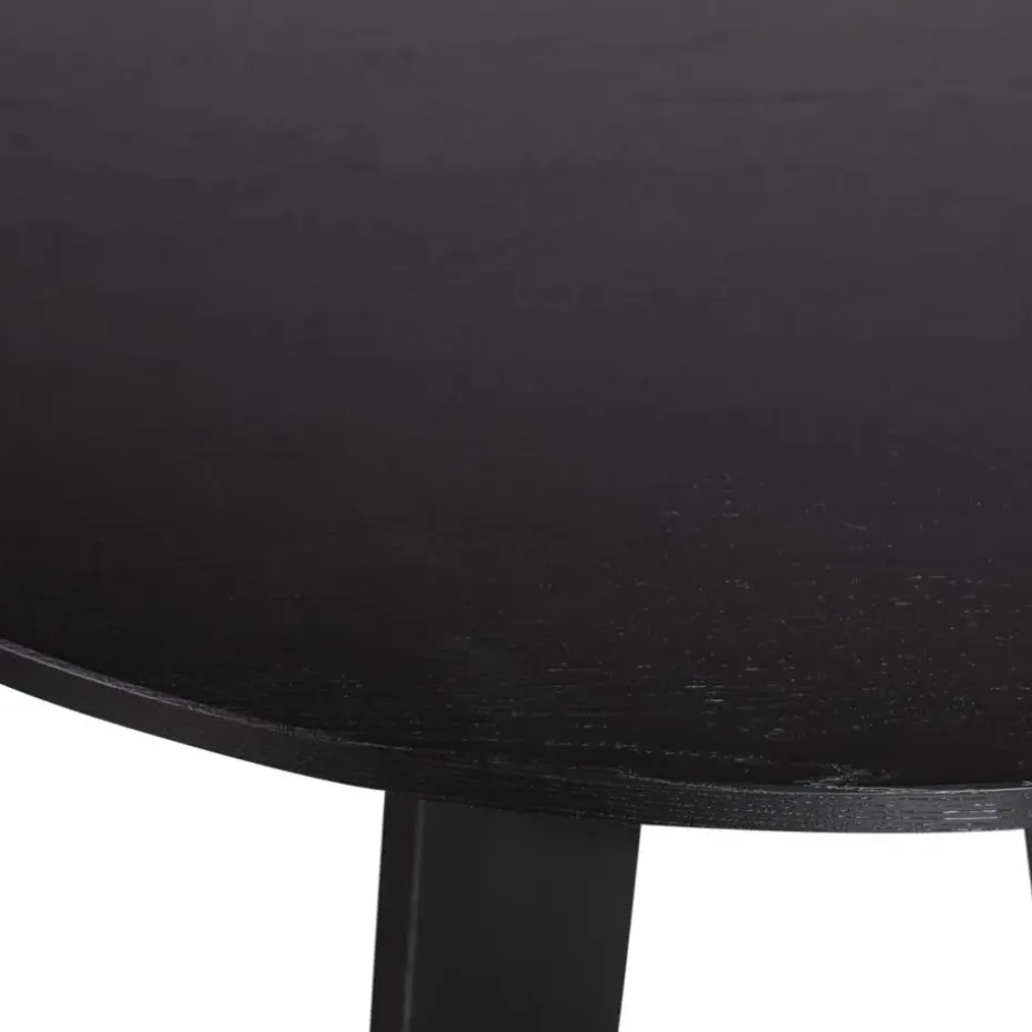 WOOOD Fries Eettafel - Eiken - Blacknight - 75x129x129