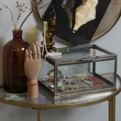 WOOOD Goddess Sidetable - Metaal - Antique Brass - 75x37x75