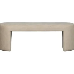 WOOOD Jacob Bankje - Chenille - Naturel - 46x130x46