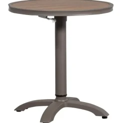 WOOOD Jeppe Hoogte Verstelbare Tuin Bartafel - Aluminium - Bruin/Grijs
