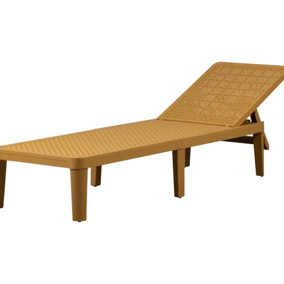 WOOOD Jinte Ligbed Tuin - Kunststof - Geel - 29x55x191