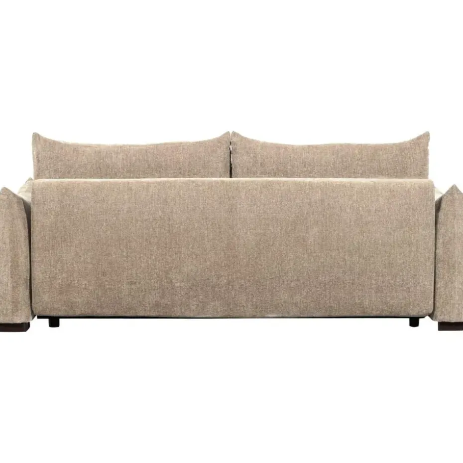 WOOOD Jonne 3-Zits Slaapbank - Chennile - Naturel - 92x233x105
