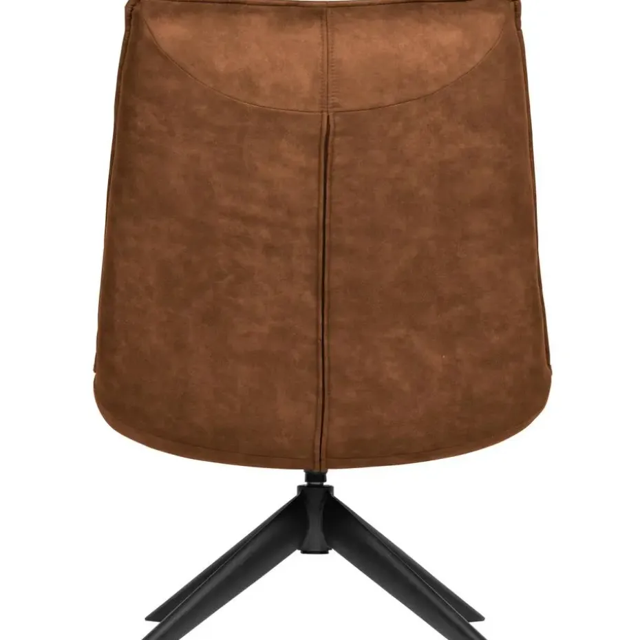 WOOOD Jouke Draaifauteuil - Kunstleer - Cognac - 97x70x85