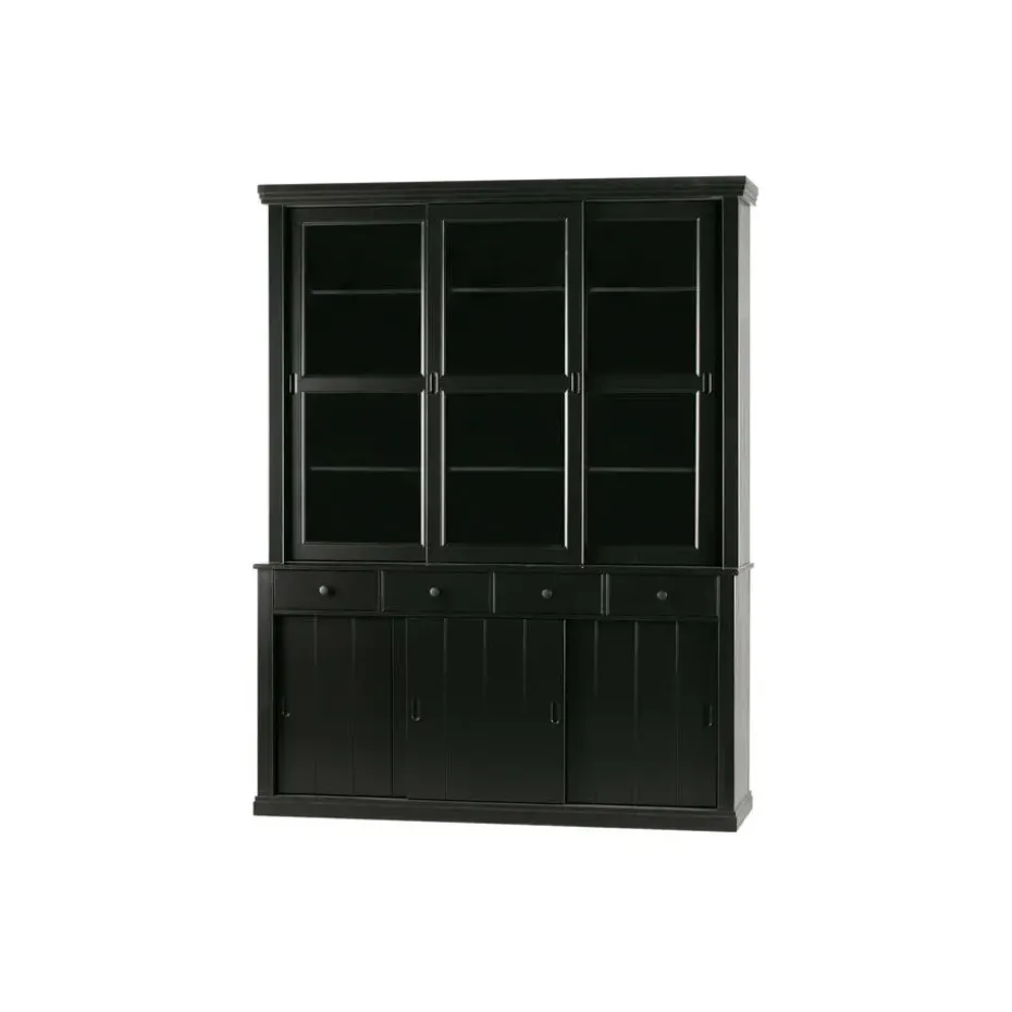 WOOOD Lagos Buffetkast - Grenen - Zwart - 214x166x48