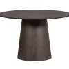 WOOOD Maan Eettafel - MDF - Donkerbruin - 75x120x120