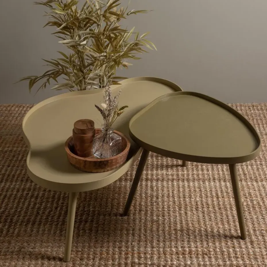 WOOOD Mae Bijzettafel - Grenen/MDF - Alpaca - 35x100x58