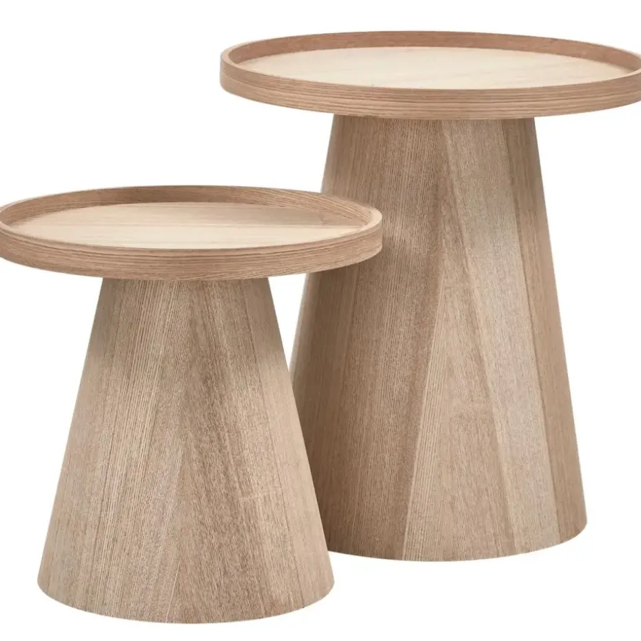 WOOOD Maud Bijzettafel - Hout - Naturel - 38x39x39