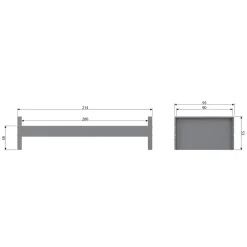WOOOD Morris Bed Incl. Bedlade/Lattenrol - Grenen - Leem - 90x200