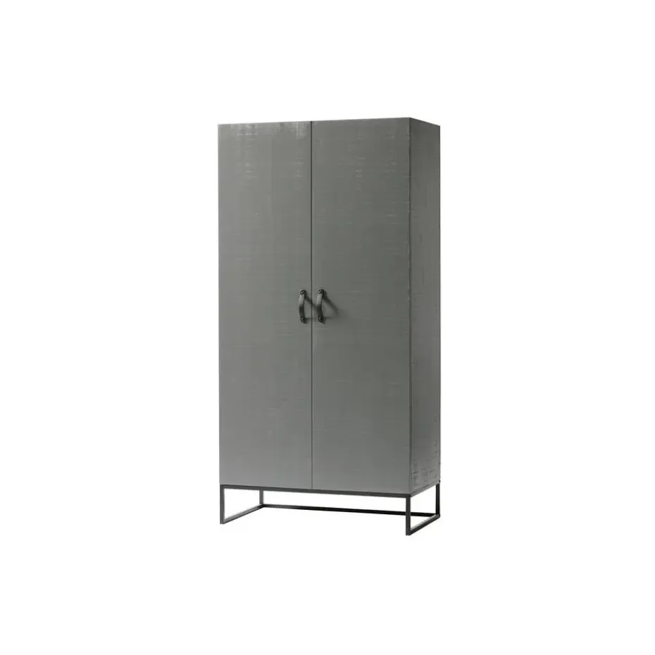 WOOOD Morris Kast - Grenen - Leem - 195x100x53