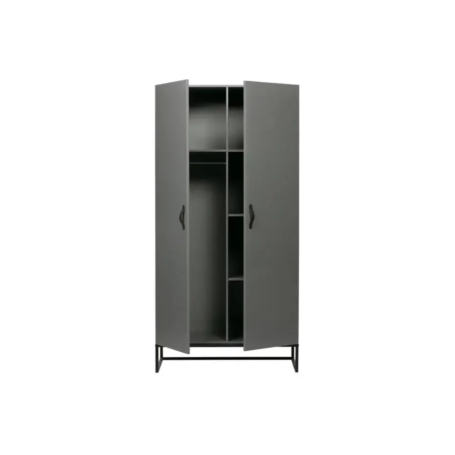 WOOOD Morris Kast - Grenen - Leem - 195x100x53