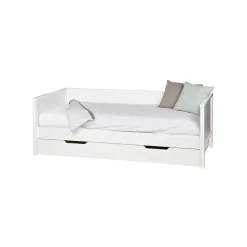 WOOOD Nikki Bedbank Excl Lade - Grenen - Wit - 100x73x208