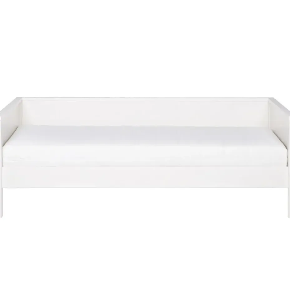 WOOOD Nikki Bedbank Incl Bedlade/Lattenrol - Grenen - Wit - 73x208x100