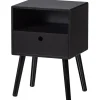 WOOOD Ozzy Nachtkastje Hout Zwart 53x36x30