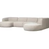 WOOOD Polly Bank Rechts- Polyester - Zand - 71x353x150/245