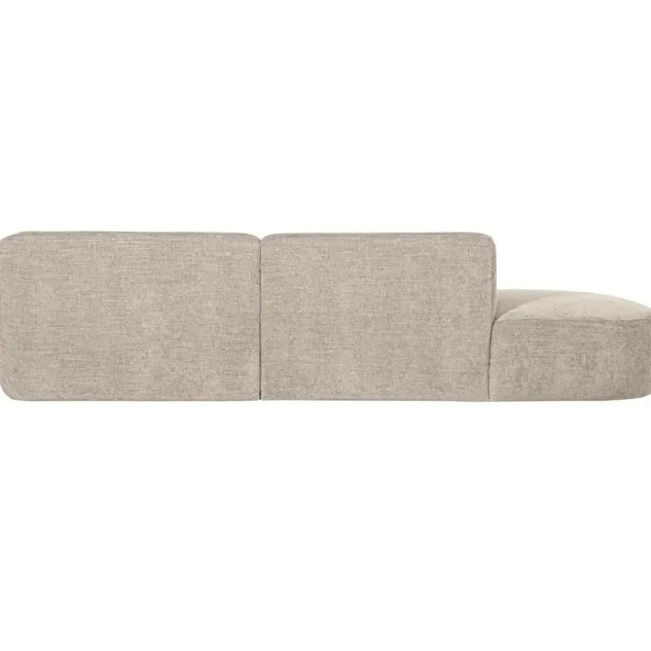 WOOOD Polly Chaise Longue - Polyester - Zand - 71x258x105/150