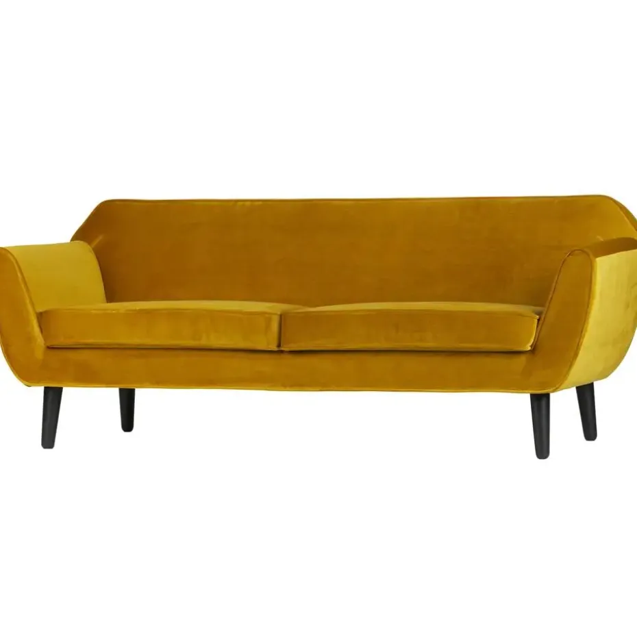WOOOD Rocco 2-Zits Bank - Velvet - Oker - 75x187x82