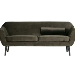 WOOOD Rocco 2-Zits Bank - Velvet - Warm Groen - 75x187x82