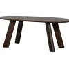 WOOOD Roundly Eetkamertafel - Mangohout - Walnoot - 76x200x100