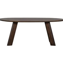 WOOOD Roundly Eetkamertafel - Mangohout - Walnoot - 76x200x100