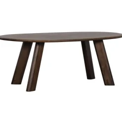 WOOOD Roundly Eetkamertafel - Mangohout - Walnoot - 76x200x100