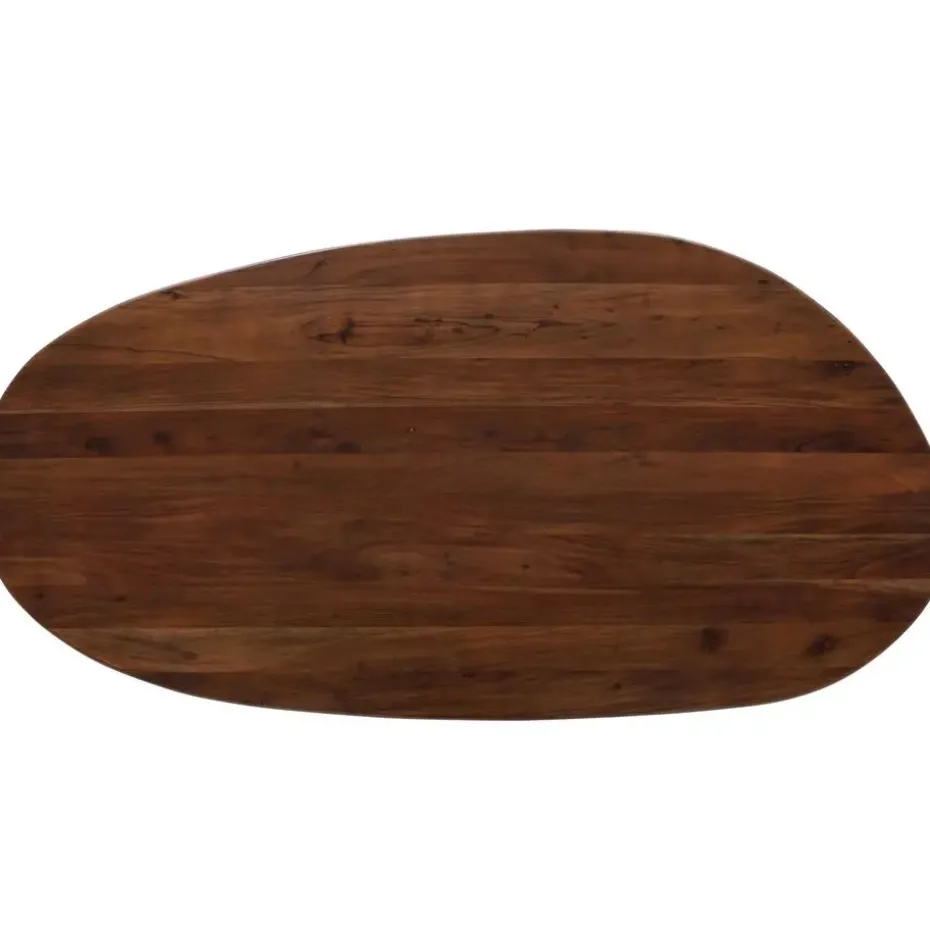 WOOOD Roundly Eetkamertafel - Mangohout - Walnoot - 76x200x100