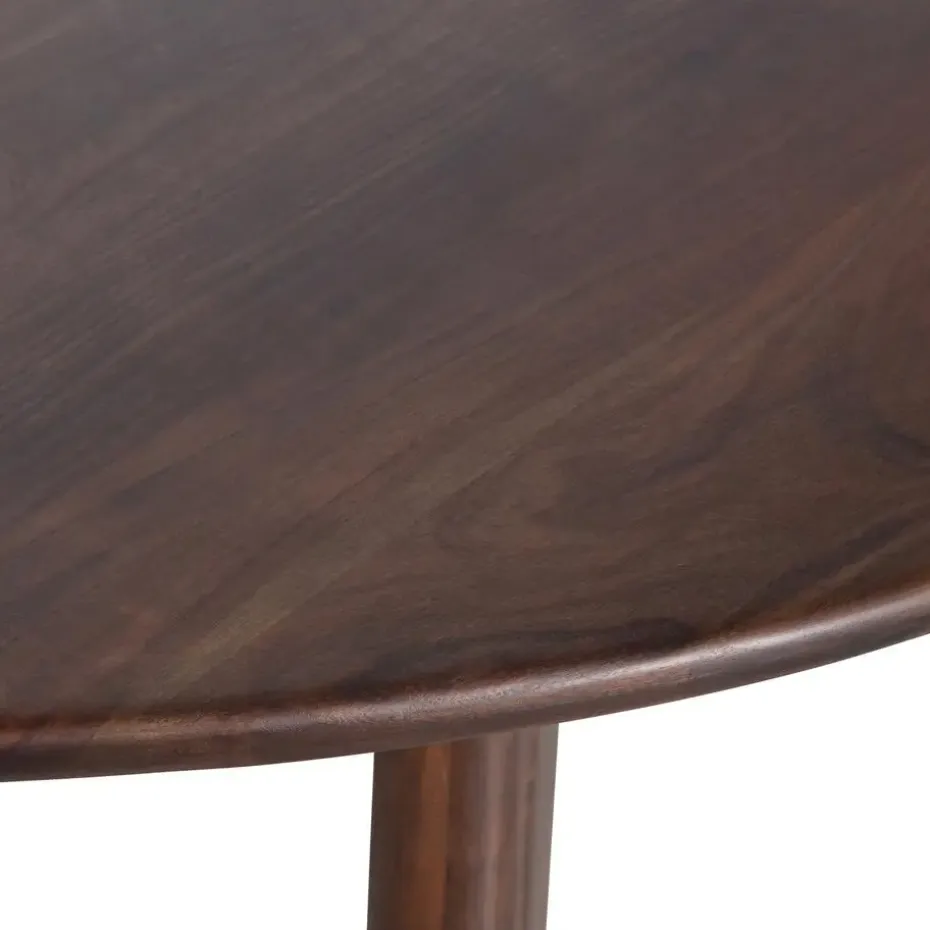 WOOOD Roundly Eetkamertafel - Mangohout - Walnoot - 76x160x110