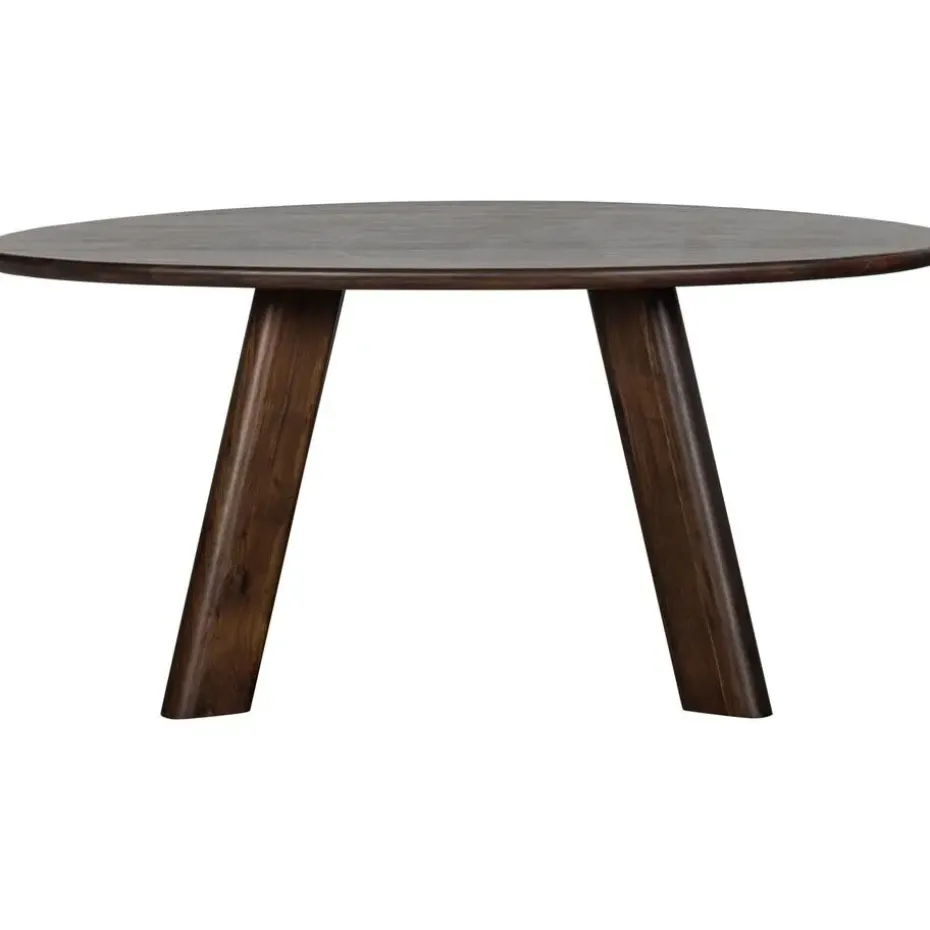 WOOOD Roundly Eetkamertafel - Mangohout - Walnoot - 76x160x110