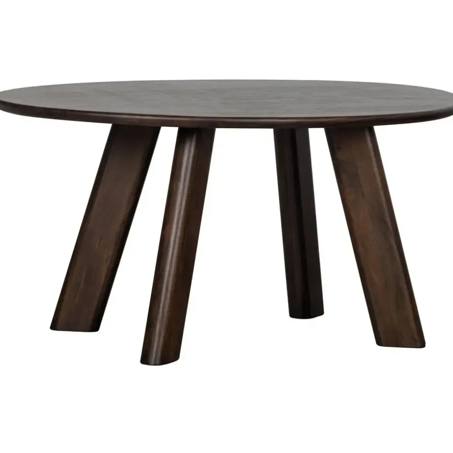 WOOOD Roundly Eetkamertafel - Mangohout - Walnoot - 76x160x110