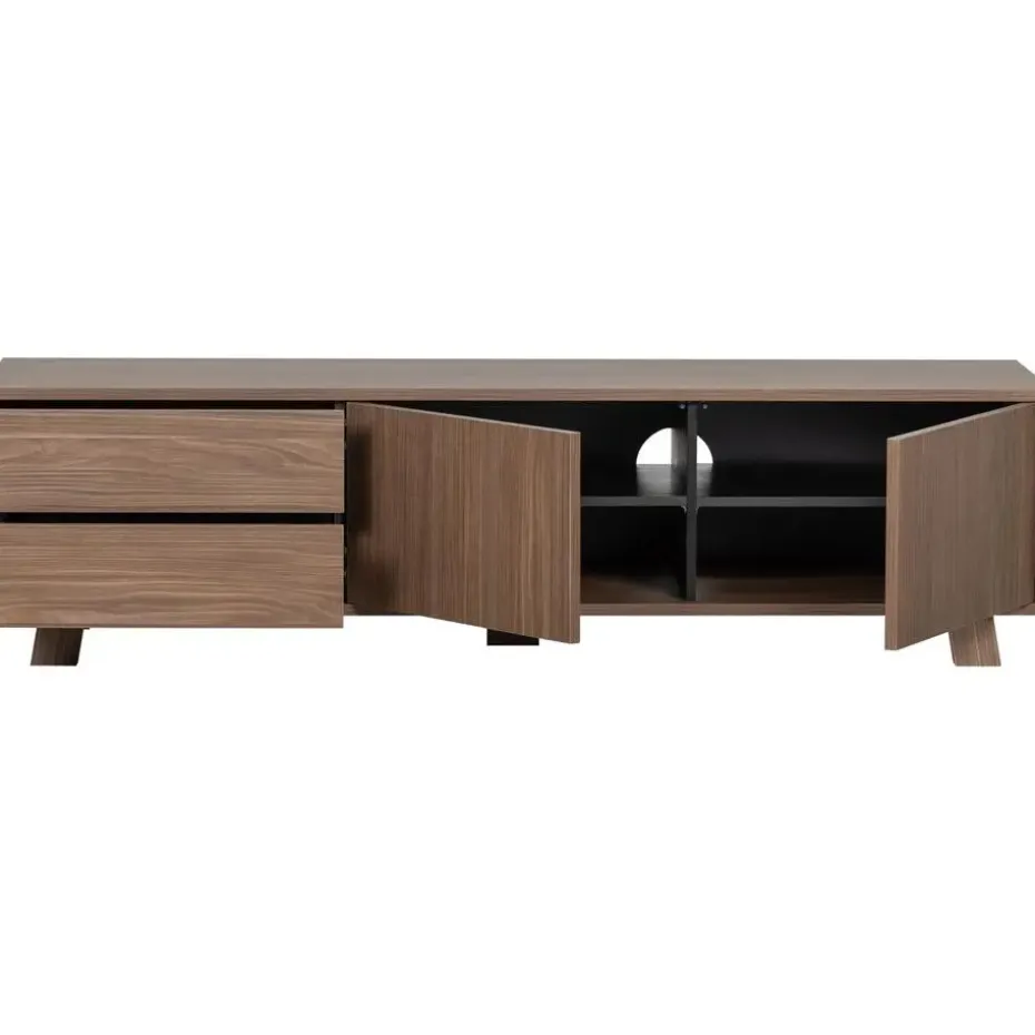 WOOOD Seppe TV-meubel - Noten fineer - Noten - 42x160x44