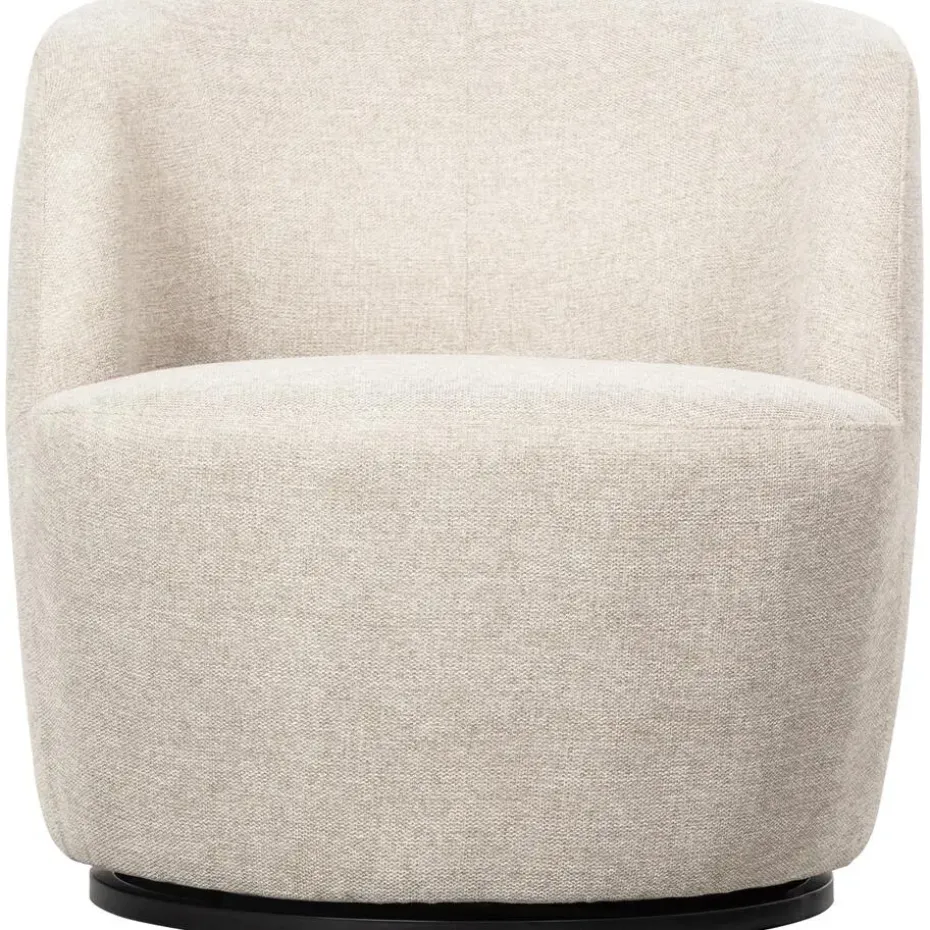 WOOOD Serra Draaifauteuil - Polyester - Off White - 68x70x77
