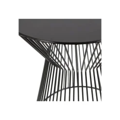 WOOOD Suus Bijzettafel - Metaal - Zwart - 46x Ø35