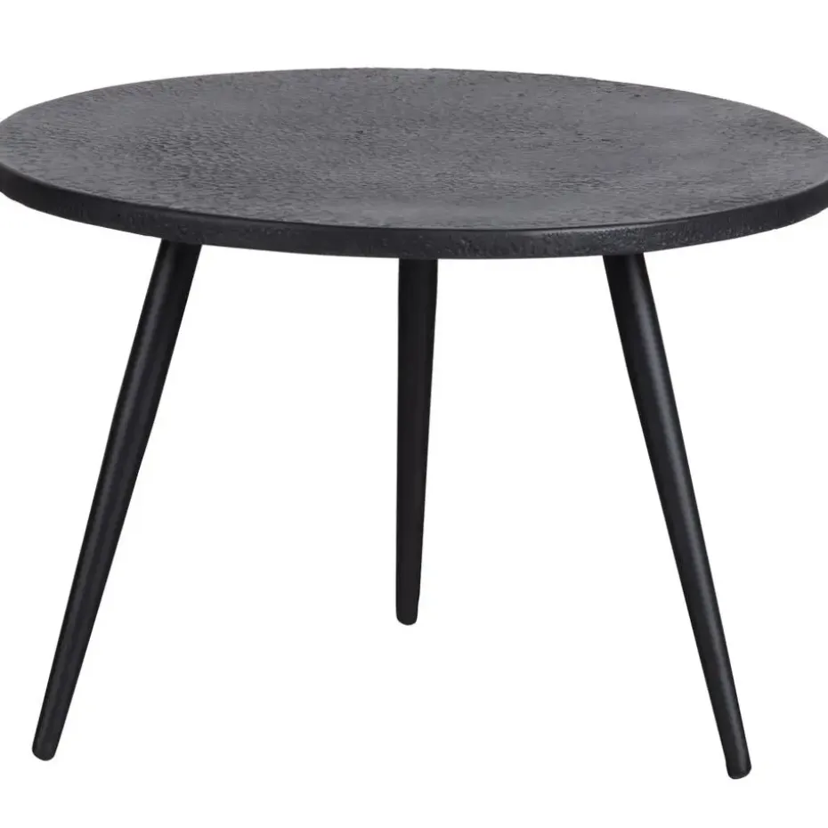 WOOOD Suze Bijzettafels - Hout/metaal - Zwart - Set van 2