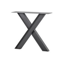 WOOOD Tablo Industrial X-poot 1 stuks - Metaal - Zwart - 72x79x10