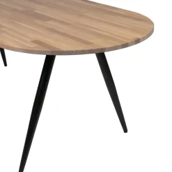 WOOOD Tablo Ovaal Tafelblad Incl. 2-Standen Poot - Grijs -74,4x220x90